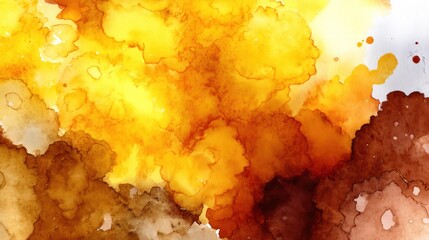 Vibrant Yellow Watercolor Background for Artistic Creations