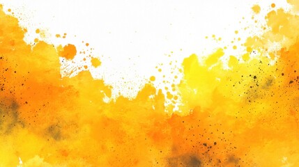 Vibrant Yellow Watercolor Background for Artistic Designs and Projects