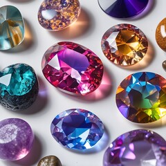 set of colorful gemstones