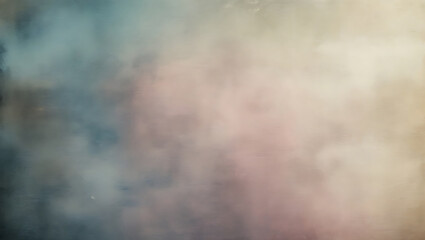 Abstract Watercolor Painting with Soft Blended Texture in Dusty Blue, Muted Green, Grey, Brown, and Cream Tones, Layered Earthy Washes, Diffused Lighting, Tranquil and Contemplative Mood