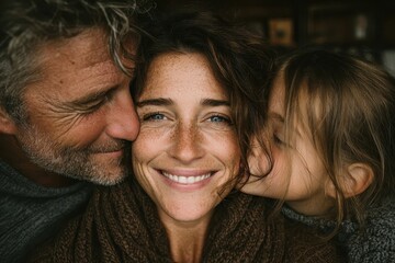 Capturing family love cozy home portraits with warm atmosphere