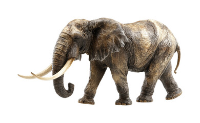 Fototapeta premium Majestic elephant walks gracefully through a natural habitat stunning wildlife isolated on transparent background, png