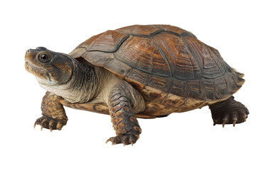 Obraz premium Observing a graceful turtle in natural habitat wildlife sanctuary animal isolated on transparent background, png