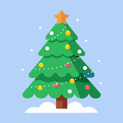 christmas tree vector illustration