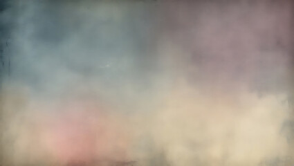 Abstract Watercolor Painting with Soft Blended Texture in Dusty Blue, Muted Green, Grey, Brown, and Cream Tones, Layered Earthy Washes, Diffused Lighting, Tranquil and Contemplative Mood