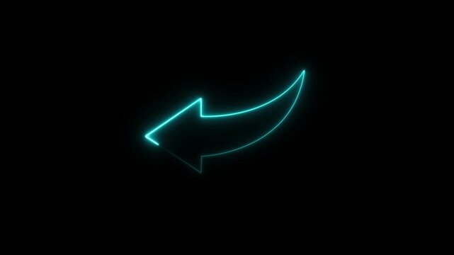 BLEO Simple man icon thinking on a with fluid motion Confused right and left arow icon on black background 4k video 