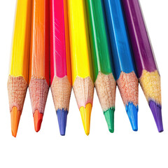 Fototapeta premium Close-up of colorful pencils, vibrant hues