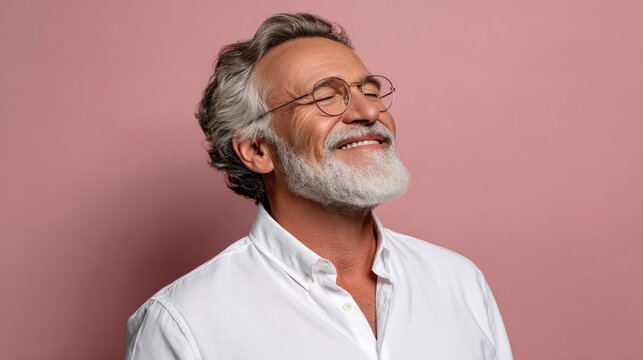 Senior man with a happy expression