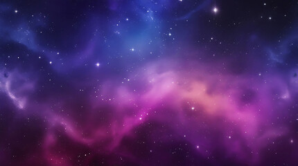 Vibrant Deep Space Nebula with Swirling Cosmic Dust and Gas in Indigo, Electric Blue, and Magenta, Ethereal Glowing Stars, Dramatic Lighting, Abstract Immersive Composition of Vast Cosmos