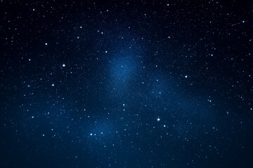 Star-filled dark blue night sky symbolizing the vastness of space and evoking a sense of wonder, mystery, and beauty, captured in a serene and expansive cosmic atmosphere with minimal light
