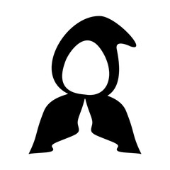 Hooded Witch Costume Black Hood