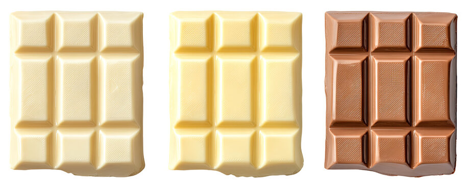 Three rectangular chocolate bars