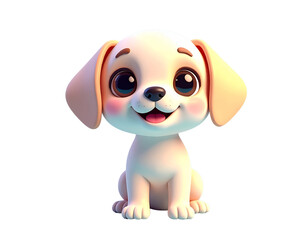 A dog with folded ears and big round eye transparent background