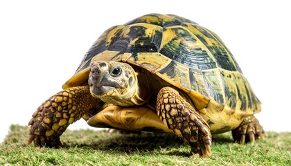 Obraz premium Tortoise on grassy patch