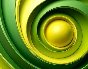 Abstract swirl of vibrant green and yellow
