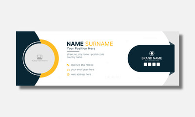 Modern professional email signature design template