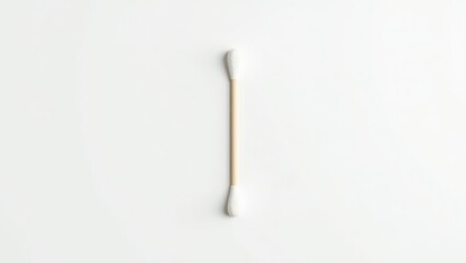 Pair of sustainable cotton swabs on a white background.