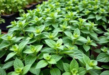 mint grows aggressively in greenhouse environments providing a fresh aromatic herb that can be harvested continuously every season.