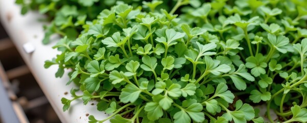Obraz premium cilantro grows best in mild temperatures and benefits from the stable climate inside a greenhouse for continuous leaf production.