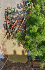 Mobile water boring machine