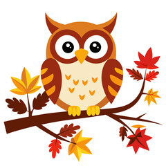 owl sitting on branch