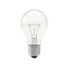 Brilliant Idea: Clear Light Bulb Close-Up - Perfect for Inspiration Isolated on Transparent Background
