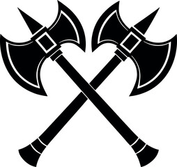 Crossed Axes Silhouette