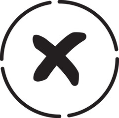 Obraz premium Simple cross icon in a clean silhouette style