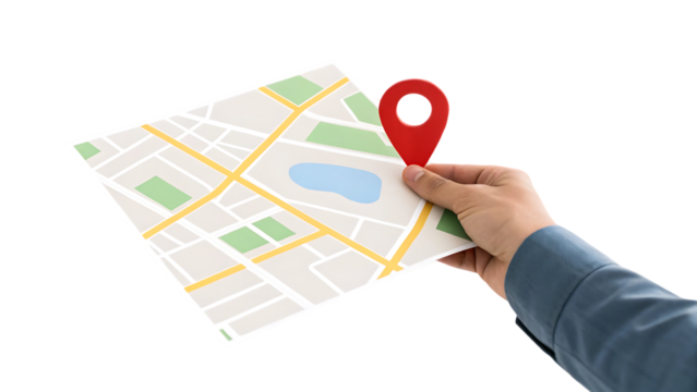 collage hand holding location tag gps navigation position on map location route path delivery route taxi route logistics landmark geolocation destination isolated on white background