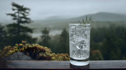 Rosemary Gin and Tonic with Mountain View