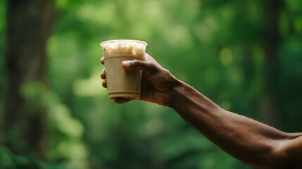 Refreshing Iced Coffee in Nature