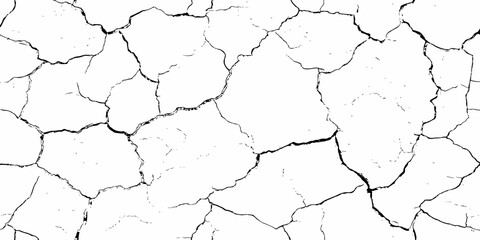 Black and white texture of cracked and abstract grunge texture effect old concrete faded wall dry surface patterns background.
