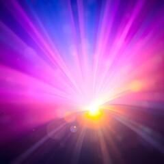 Fototapeta premium Celestial Finale: Burst of Pink/Blue/Yellow Cosmic Aura Fading into Starry Galaxy - Ultra-Detailed Particle Depth with Nebula Gradient