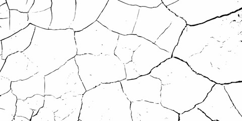 Black and white texture of cracked and abstract grunge texture effect old concrete faded wall dry surface patterns background.

