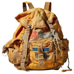 A stylish backpack featuring a unique patch design on the front, perfect for outdoor adventures, school, or everyday use with ample storage space and comfortable straps.