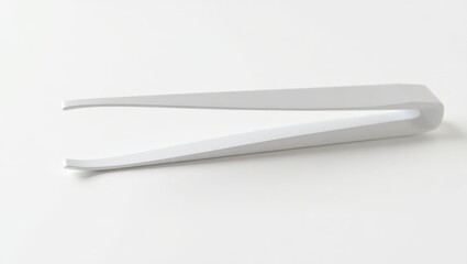 A pair of simple, white tweezers.