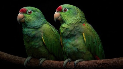 Obraz premium Nature's Matter: Red-crowned Parrot