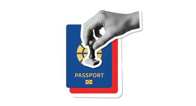 Passport Stamping for International Travel Approval and Secure Border Control Process