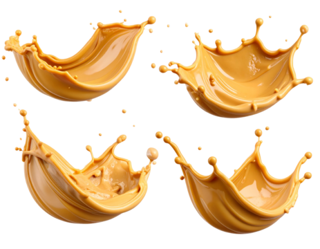 set of orange splashes