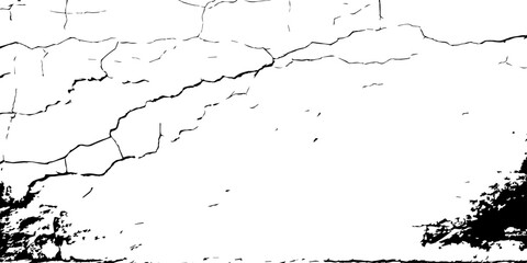 Cracked wall texture in high contrast black and white, perfect for grunge backgrounds, decay effects, or aged urban design references.
