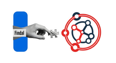 Completing data connections: hand placing puzzle piece to finalize the network connection.