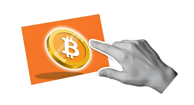 Bitcoin Interaction: Hand Touching Digital Cryptocurrency on Screen - Future Finance