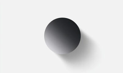 Dark circle with shadow on white background