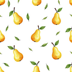 Obraz premium Watercolor Pear Pattern