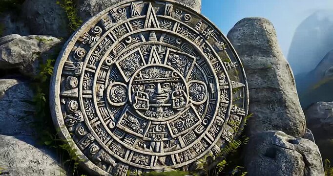 Ancient stone calendar mountain