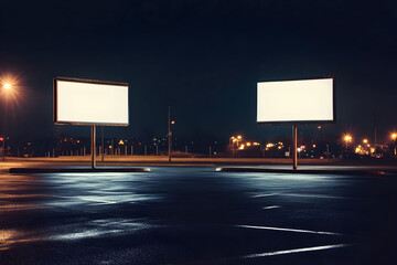 billboard at night