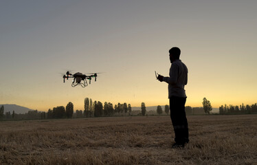 agricultural spraying drone professional profession, piloting and working conditions in agricultural lands