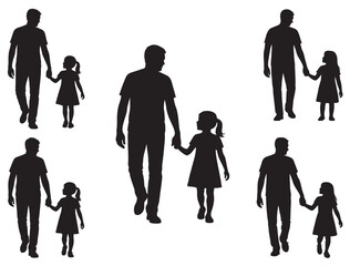 FATHER WITH DAUGHTER SILHOUETTE