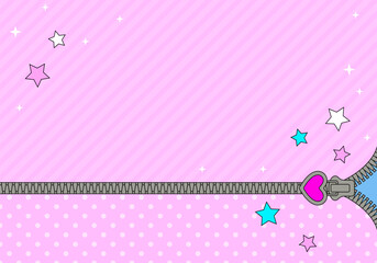 Abstract pink background vector illustration. Bright pink striped on pale background for a themed party in style doll surprised. Zipper and cute lock