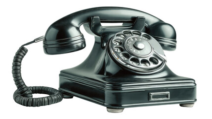Classic old telephone captured in detail on a simple background evoking a sense of nostalgia and history perfect for concepts related to communication and time.